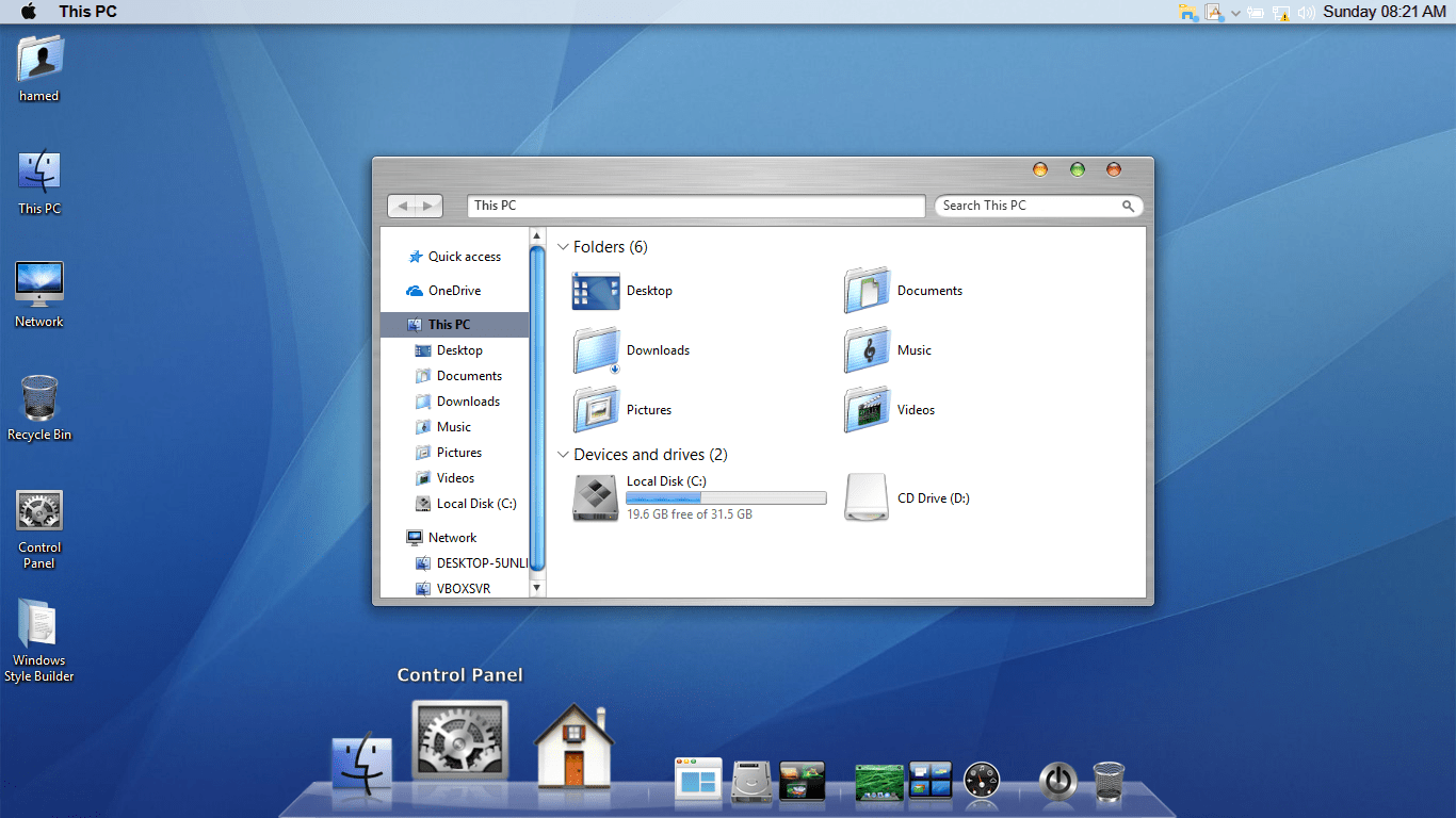 mac os x skin download for win 10